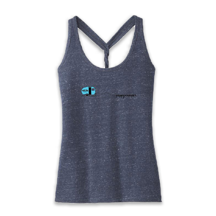 Ladies Pappy Camper Tank -- NAVY/ROYAL COSMIC